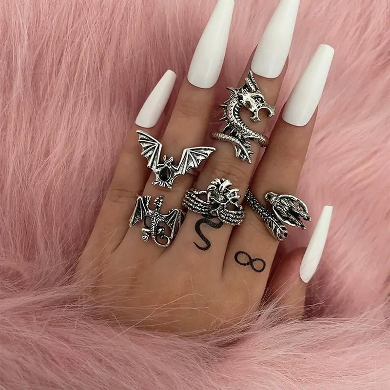 Retro Boho Rings Set