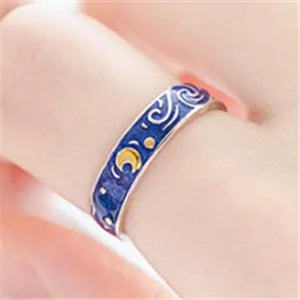 Starry Night Van Gogh Adjustable Rings