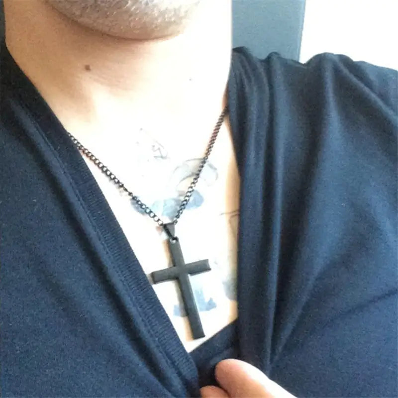 Cross Alloy Chain Necklace