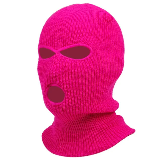 1Pc Embroidery Balaclava Face Mask 3-Hole