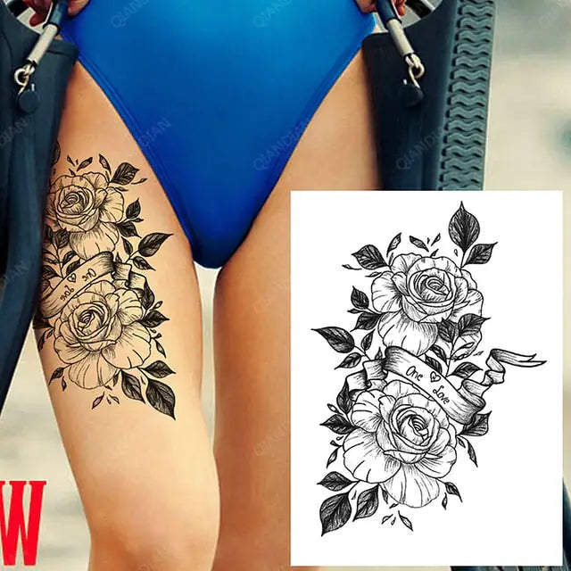 Old School Flowers Tattoos for Women