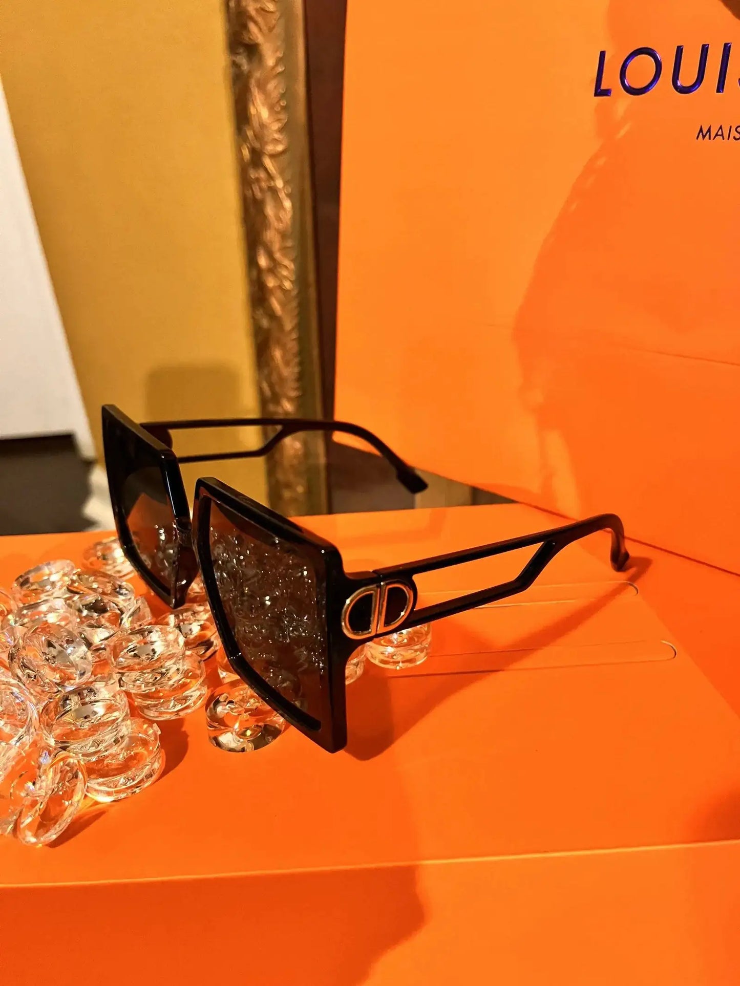 Lux Oversized Vintage D Shape Glasses