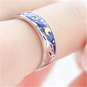 Starry Night Van Gogh Adjustable Rings